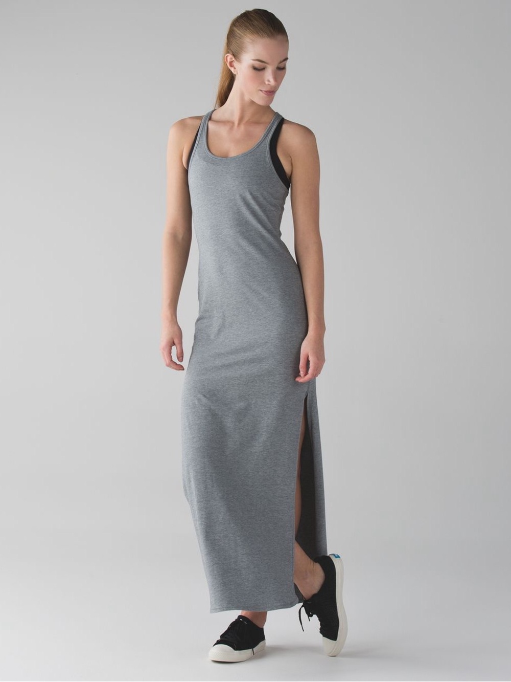 Lululemon Refresh Tank Maxi Dress Heathered Grey NEW